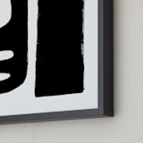 "Abstract Forms" - Art Print in Black and White by Ilana Greenberg - Frame Close-up