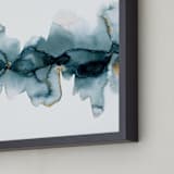 "Fractured Horizon 2" - Art Print in Ocean by Melanie Severin - Frame Close-up