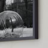"City Sphere" - Art Print in Black and White by Mark Kirby - Frame Close-up