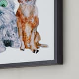 "Just Chill" - Art Print in Fluffy by Roxanne Fay - Frame Close-up