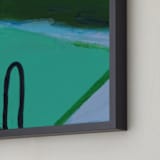 "Lake Life" - Art Print in summer green by Lauren Packard - Frame Close-up