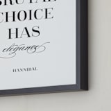 "Every Brutal Choice" - Art Print in Black by Gray Star Design - Frame Close-up