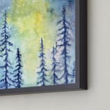 "Glorious Aurora" - Art Print in daring indigo by Amelia Gluba - Frame Close-up