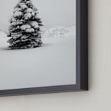 "Tranquil Snow III" - Art Print in Winter Grey by Gabrial Reising - Frame Close-up