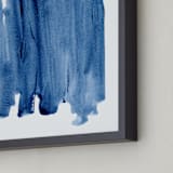 "Wash in Blue" - Art Print in Saturated Navy by Katie Craig - Frame Close-up