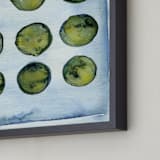 "Organic Blues" - Art Print in light Blue by Loren Willis - Frame Close-up