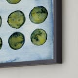 "Organic Blues" - Art Print in light Blue by Loren Willis - Frame Close-up