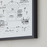 "Palmetto Bluffs Map in Black and White" - Art Print in Black and white by Megan Kelso - Frame Close-up