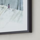"Snowy Evening" - Art Print in snow grey by Lulaloo - Frame Close-up