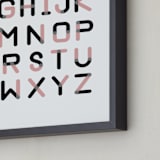 "Color Font Alphabet" - Art Print in Rose Gold by Erica Marquis - Frame Close-up