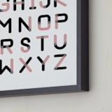"Color Font Alphabet" - Art Print in Rose Gold by Erica Marquis - Frame Close-up