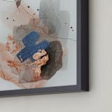 "Divide #3" - Art Print in glacial blue by Christine Olmstead - Frame Close-up