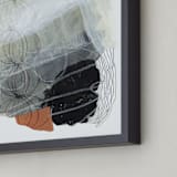 "Line gradation" - Art Print in Off white gradation by Bethania Lima - Frame Close-up