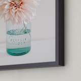 "Dinner Plate Dahlia" - Art Print in Blush Pink by Joelle Segal - Frame Close-up