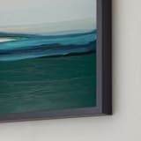 "Turquoise Seas" - Art Print in Turquoise by Caryn Owen - Frame Close-up