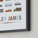 "Beep Beep" - Personalized Art Print in Brick by Susan Asbill - Frame Close-up