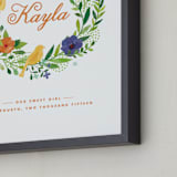 "Painted Wreath" - Personalized Art Print in Poppy by Ariel Rutland - Frame Close-up