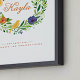 "Painted Wreath" - Personalized Art Print in Poppy by Ariel Rutland - Frame Close-up