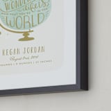 "How Wonderful" - Personalized Art Print in Night Sky by Laura Hankins - Frame Close-up