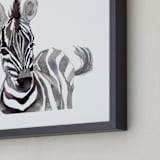 "Baby Animal Friends: Zebra" - Art Print in Zebra Black by Jieun K Rasband - Frame Close-up