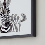 "Baby Animal Friends: Zebra" - Art Print in Zebra Black by Jieun K Rasband - Frame Close-up