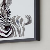 "Baby Animal Friends: Zebra" - Art Print in Zebra Black by Jieun K Rasband - Frame Close-up