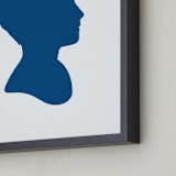"Silhouette: Custom Print with Text" - Custom Print in Blueberry by Minted - Frame Close-up