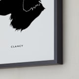 "Pet Silhouette: Custom Print with Text " - Custom Print in Black by Minted - Frame Close-up