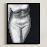 "Undefined" - Art Print in charcoal by Lindsay Megahed - Framed