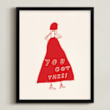 "You Got This" - Art Print in Power Red by Elliot Stokes - Framed