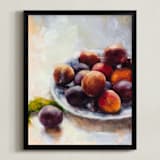 "Summer Plums" - Art Print in Plum by Wendy Keller - Framed