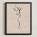 "Dancing Branches" - Art Print in Brown Paper by Andrea Rose - Framed