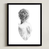 "Figure Drawing No.17" - Art Print in Graphite by Jess Blazejewski - Framed