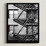 "Up Down NYC" - Art Print in monochrome by lulu and isabelle - Framed