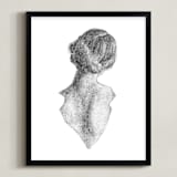 "Figure Drawing No.16" - Art Print in Graphite by Jess Blazejewski - Framed