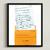 "Something Borrowed " - Art Print in Peach by Sheila Corcoran - Framed