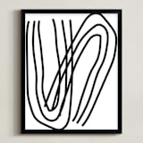"A Bend in the Road" - Art Print in Snow by Kisco Print Shop - Framed