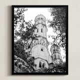 "Church Towers" - Art Print in Antique Monochrome by Brian Collins - Framed