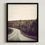 "The Road Home" - Art Print in Autumn Brown by Gray Star Design - Framed