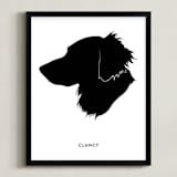 "Pet Silhouette: Custom Print with Text " - Custom Print in Black by Minted - Framed