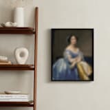 "Lady in Blue" - Art Print in azure by Claire - In a Room