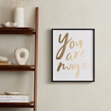 "Magical" - Custom Foil Print in Gold by AK Graphics - In a Room