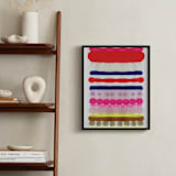 "Linked No 3" - Art Print in Ruby Red by HAPI ART - In a Room