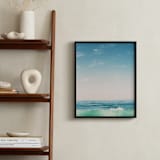 "Malibu Surf and Sky II" - Art Print in Fresh Blue by Kamala Nahas - In a Room