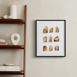 "Houses" - Art Print in Earth colors by Sandra Ovono - In a Room