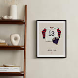 "American Football" - Personalized Art Print in Rich Red by Tyler Tea - In a Room