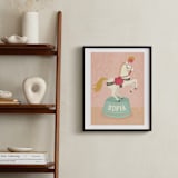 "Circus Pony" - Personalized Art Print in Cotton Candy by Jody Wody - In a Room