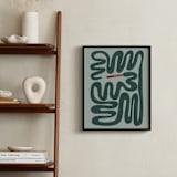 "Squiggly Snake" - Personalized Art Print in Cactus by Jenna Holcomb - In a Room