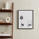 "Hoops and Palms" - Art Print in white by Irene Suchocki - In a Room