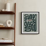 "Squiggly Snake" - Art Print in Cactus by Jenna Holcomb - In a Room